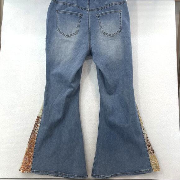 Est 1946 Denim elastic waist flare with panel insert jean 10P - Picture 3 of 9